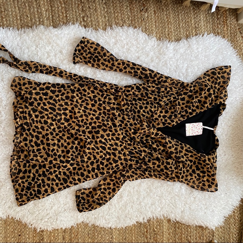 NWT Free People Frenchie leopard print dress small - Picture 3 of 4
